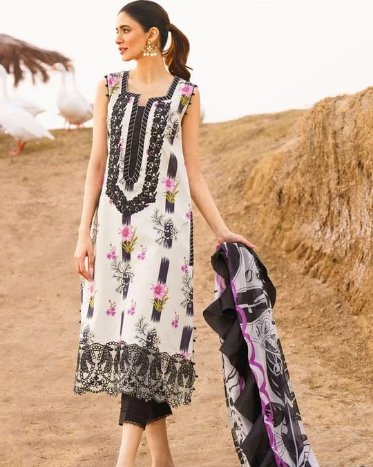 Asifa Nabeel Digital Embroidered Lawn Collection 3 pc Unstitched Suit