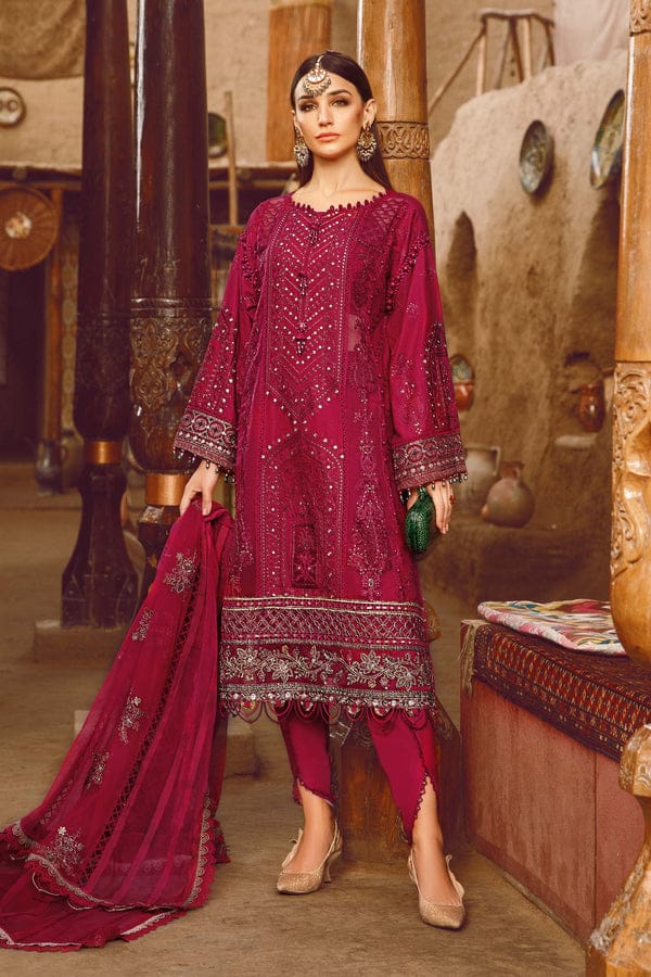 MARIA B LUXURY EMBROIDERED LAWN - 3 PC UNSTITCHED