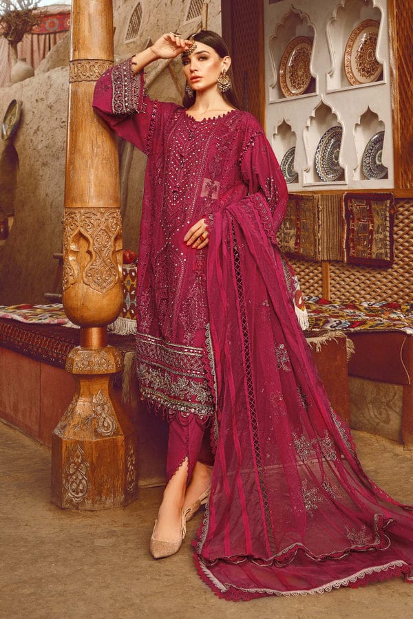 MARIA B LUXURY EMBROIDERED LAWN - 3 PC UNSTITCHED