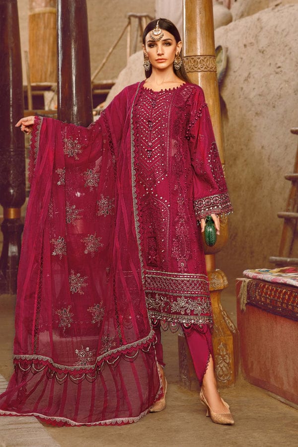 MARIA B LUXURY EMBROIDERED LAWN - 3 PC UNSTITCHED