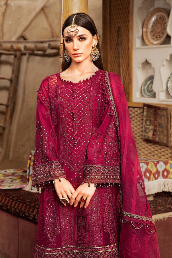 MARIA B LUXURY EMBROIDERED LAWN - 3 PC UNSTITCHED