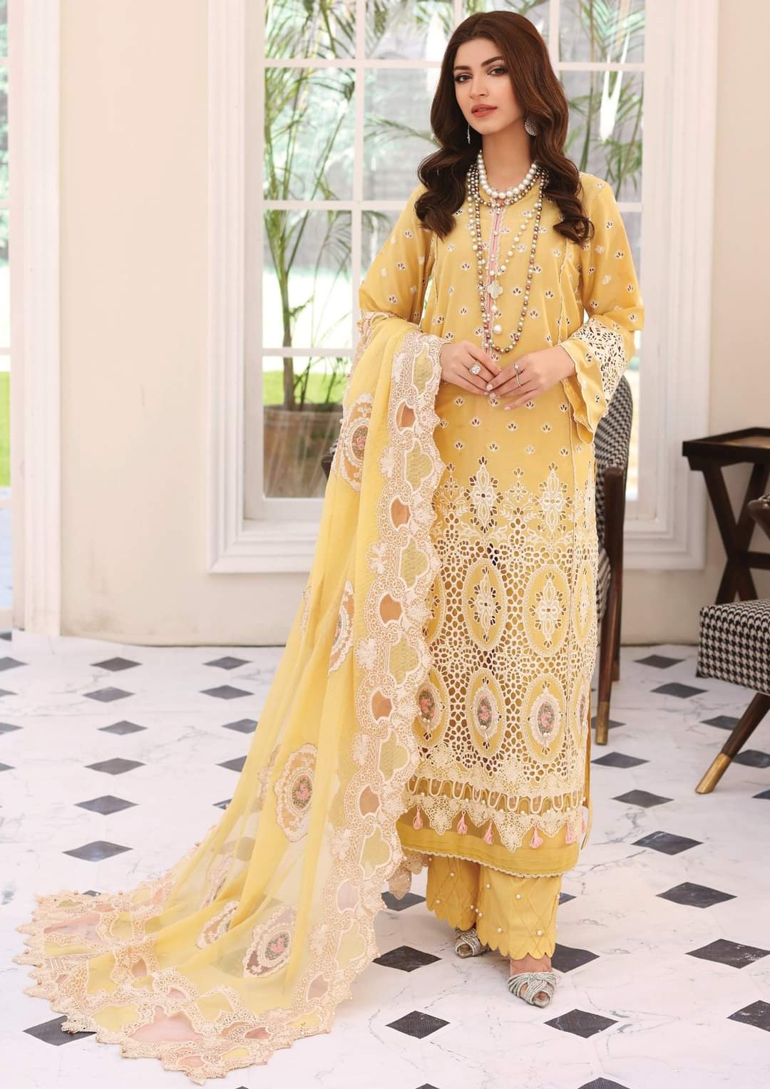 Elaf Festive Luxury Lawn Chikankari Collection 3 pc Unstitched Suit