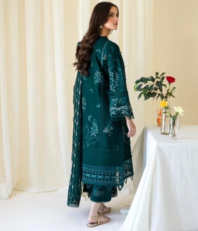 Qalamkar Luxury Chikankari Lawn Collection 3 pc Unstitched Suit