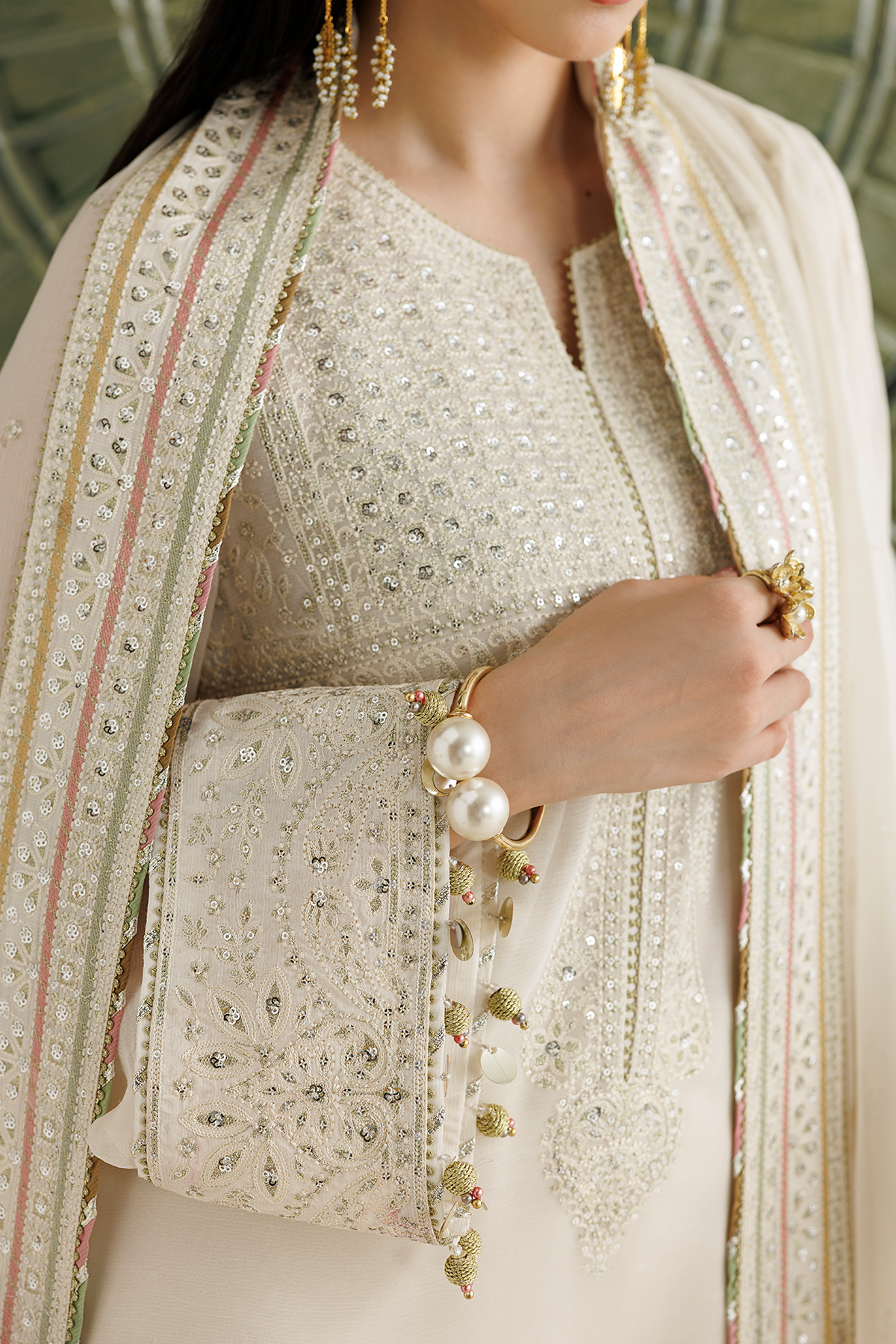 JAZMIN LUXURY EMBROIDERED CHIFFON DRESS - 3 PC UNSTITCHED