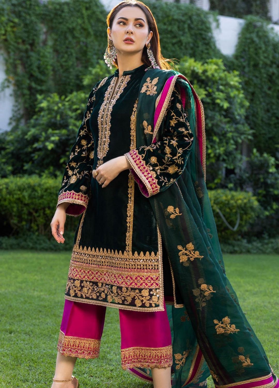ZAINAB CHOTTANI LUXURY EMBROIDERED VELVET - 3 PC UNSTITCHED