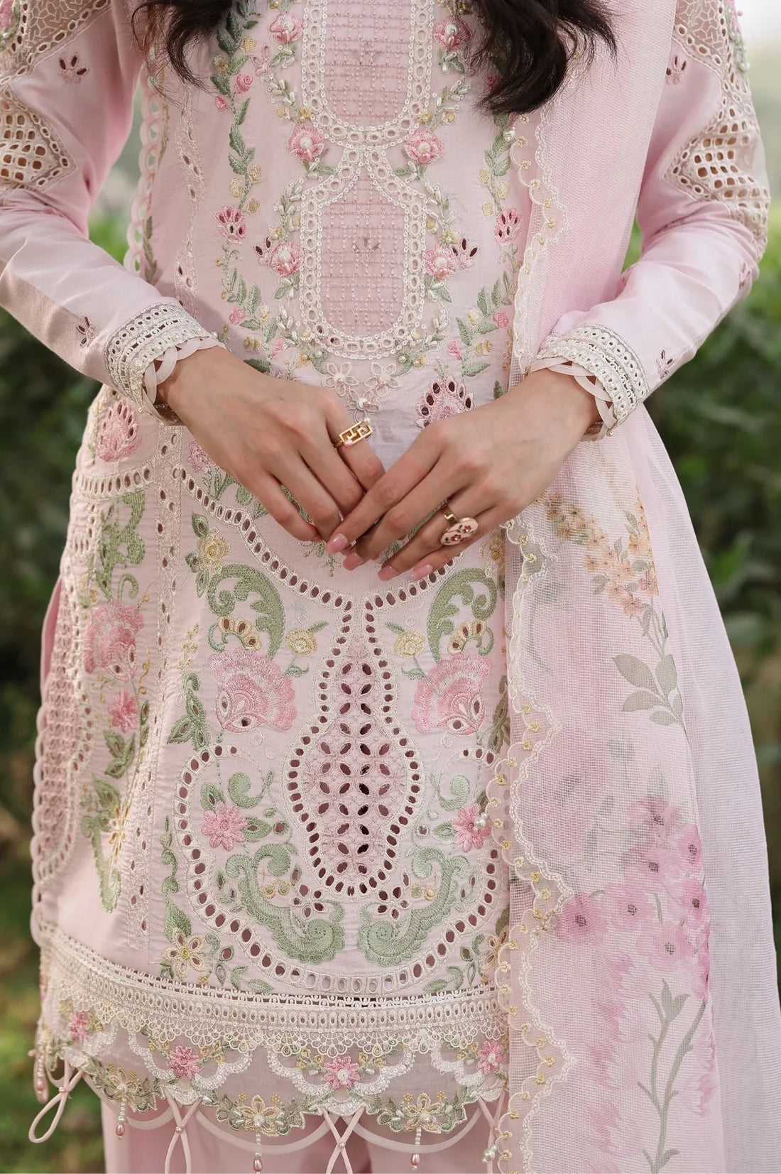 SARDINIA - PINK BAREEZE - LUXURY EMBROIDERED LAWN - 3 PC UNSTITCHED