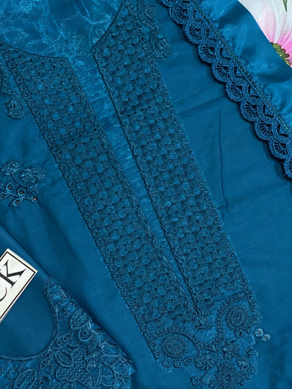 NOOR BY SADIA EMBROIDERED CHIKANKARI LAWN - 3 PC UNSTITCHED