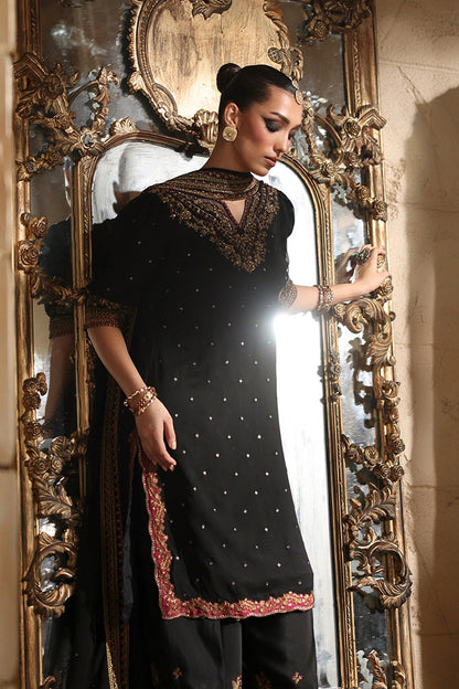 AZURE LUXURY EMBROIDERED CHIFFON - 3 PC UNSTITCHED