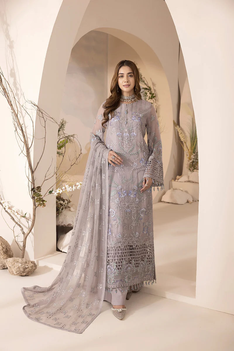 LAVISH PREMIUM LUXURY WEDDING EMBROIDERED CHIFFON - 3 PC UNSTITCHED