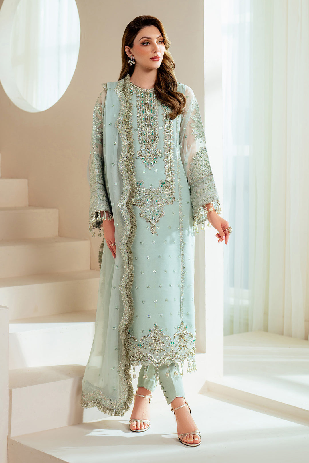 ALIZEH LUXURY CHIFFON EMBROIDERED - 3 PC UNSTITCHED