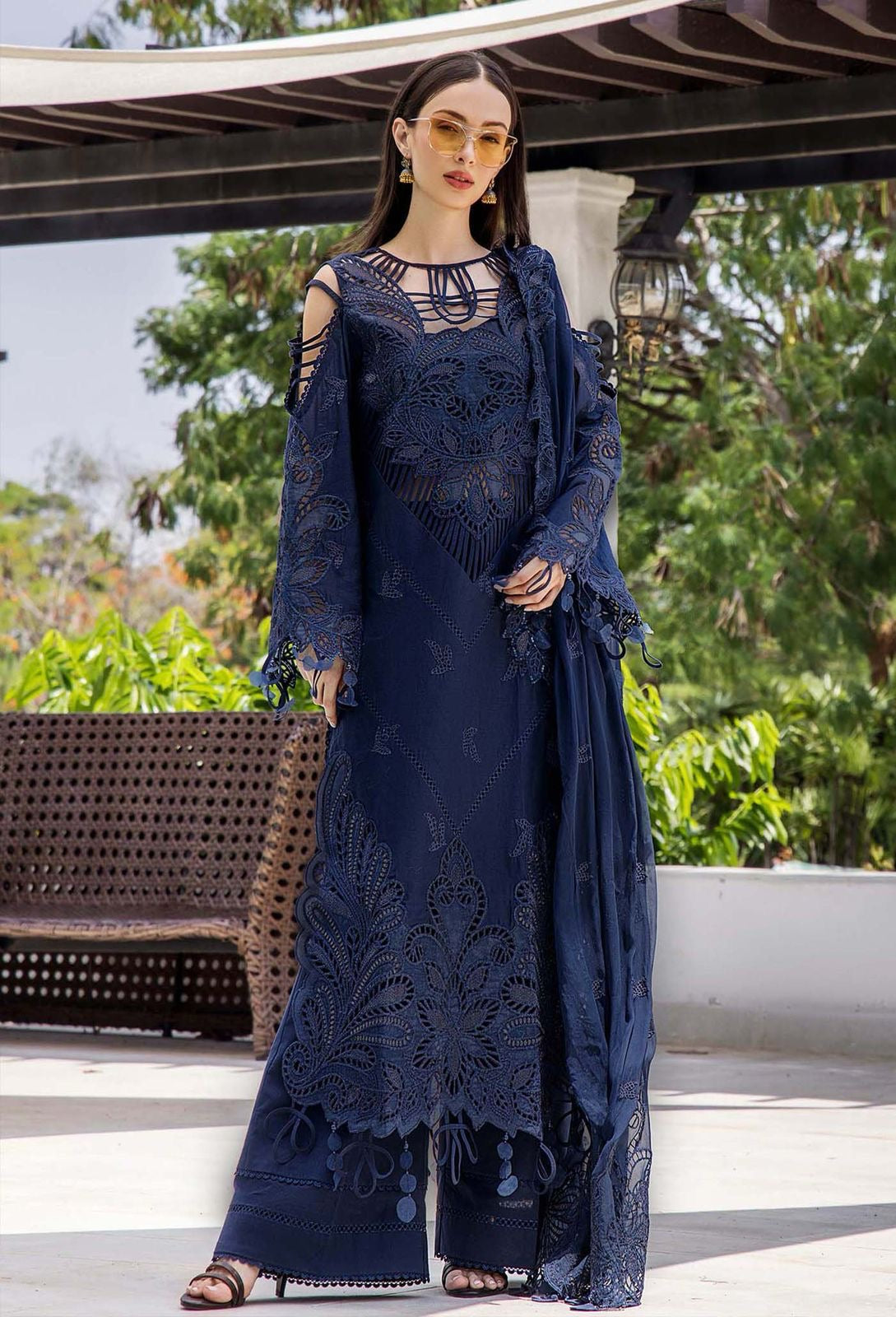 ADAN LIBAS EMBROIDERED LAWN - 3 PC UNSTITCHED
