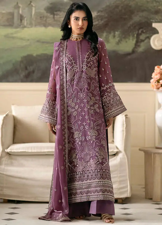 FLOSSIE LUXURY EMBROIDERED CHIFFON - 3 PC UNSTITCHED