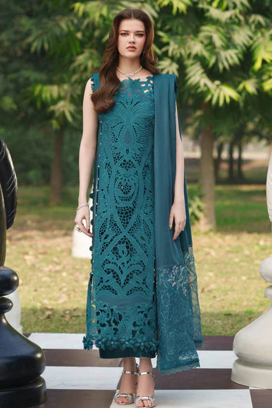 PARISHAY CHIKANKARI EMBROIDERED LAWN - 3 PC UNSTITCHED