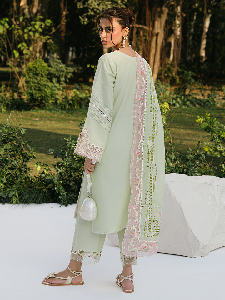 BIN ILYAS EMBROIDERED LAWN - 3 PC UNSTITCHED
