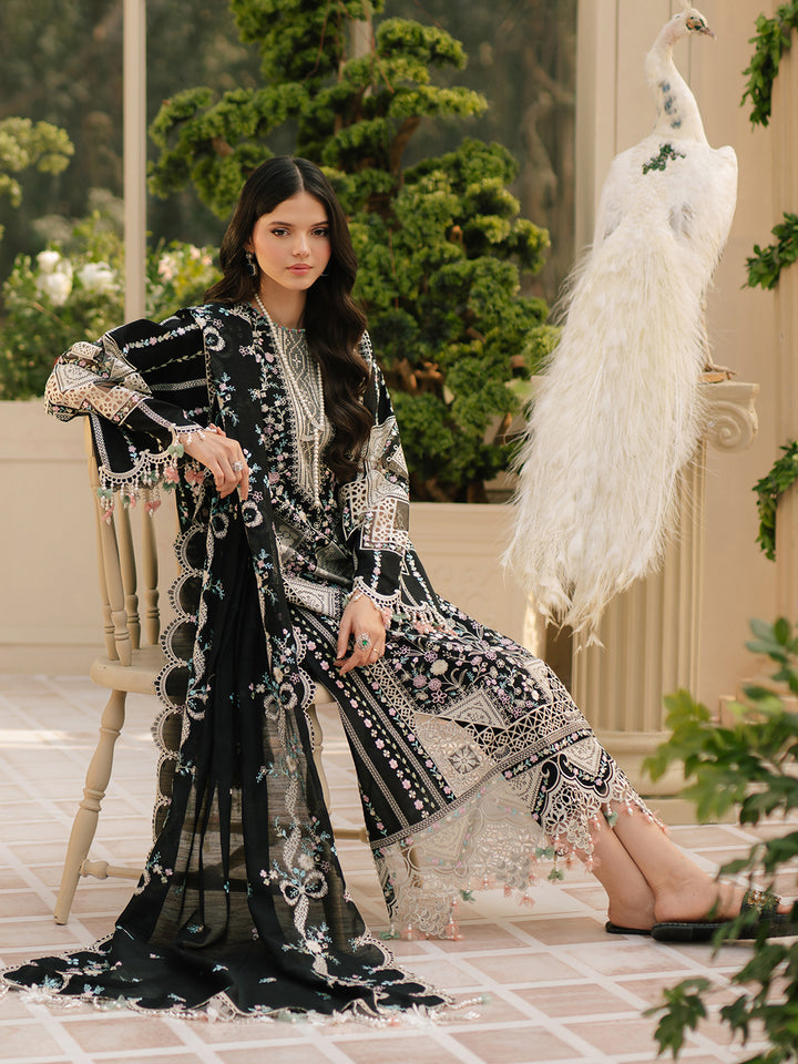 BIN ILYAS EMBROIDERED CHIKANKARI LAWN - 3 PC UNSTITCHED