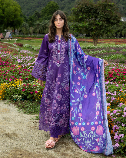 MUSHQ LUXURY EMBROIDERED LAWN - 3 PC UNSTITCHED