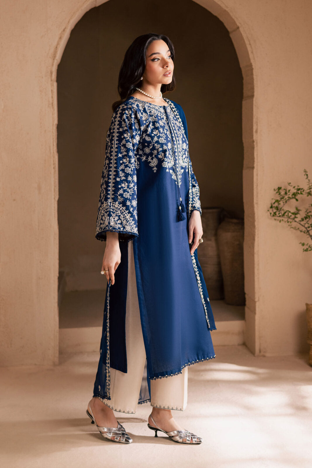 BATIK - ROYAL BLUE EMBROIDERED LAWN - 3 PC UNSTITCHED