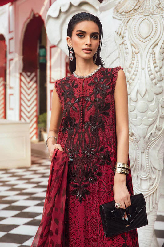 MARIA B FORMALS EMBROIDERED PRINTED LAWN - 3 PC UNSTITCHED