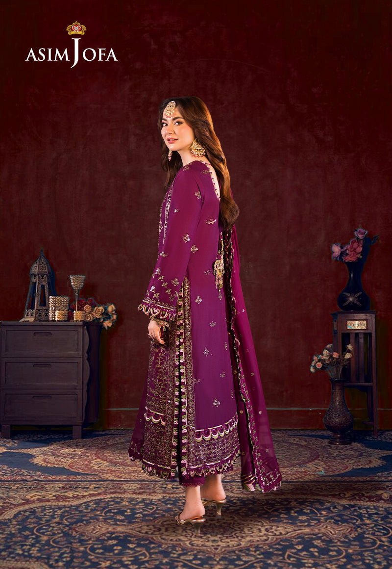 ASIM JOFA EMBROIDERED CHIFFON - 3 PC UNSTITCHED