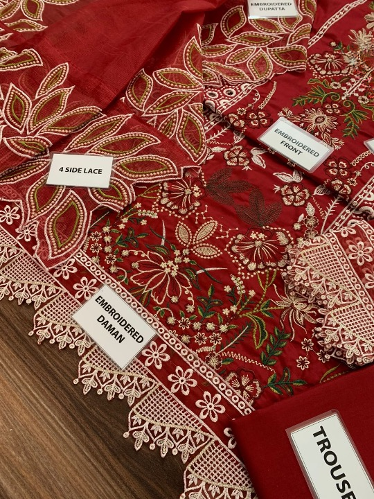 MAHNUR LUXURY EMBROIDERED - LAWN 3 PC UNSTITCHED