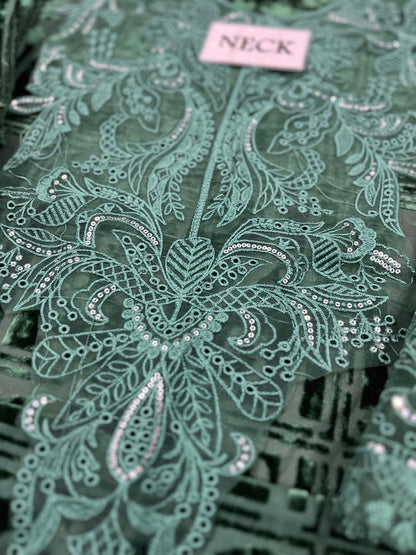 MARIA B PALACHI EMBROIDERED VELVET - 3 PC UNSTITCHED