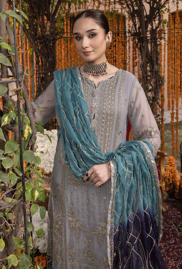 ADAN LIBAS EMBROIDERED CHIFFON - 3 PC UNSTITCHED