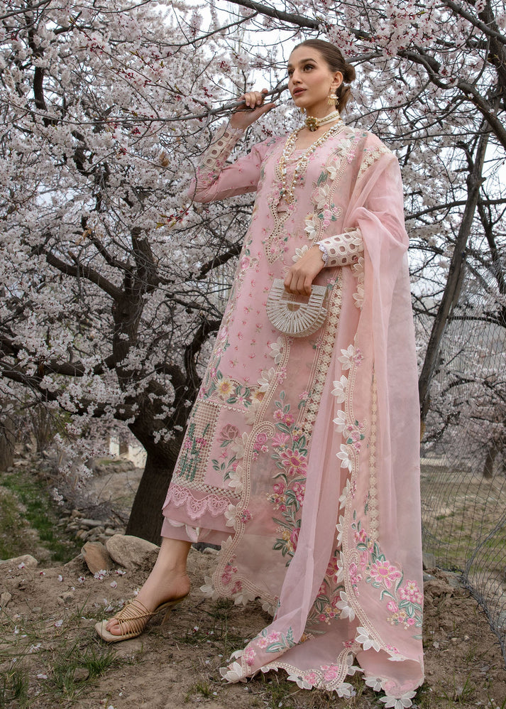 CRIMSON LUXURY EMBROIDERED CHIKANKARI LAWN - 3 PC UNSTITCHED