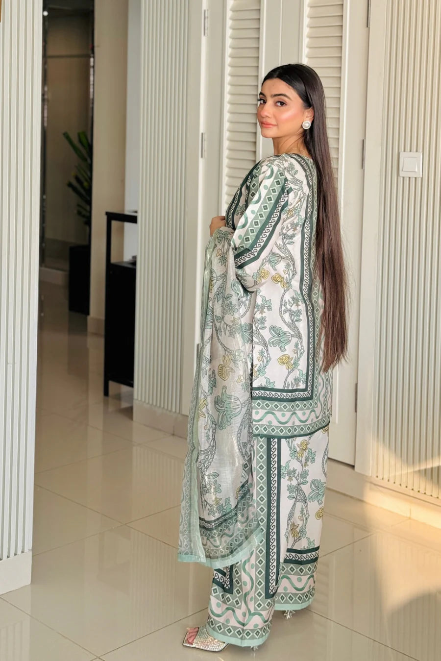 HOORAIN’S PRET DIGITAL PRINTED RAW SILK - 3 PC STITCHED