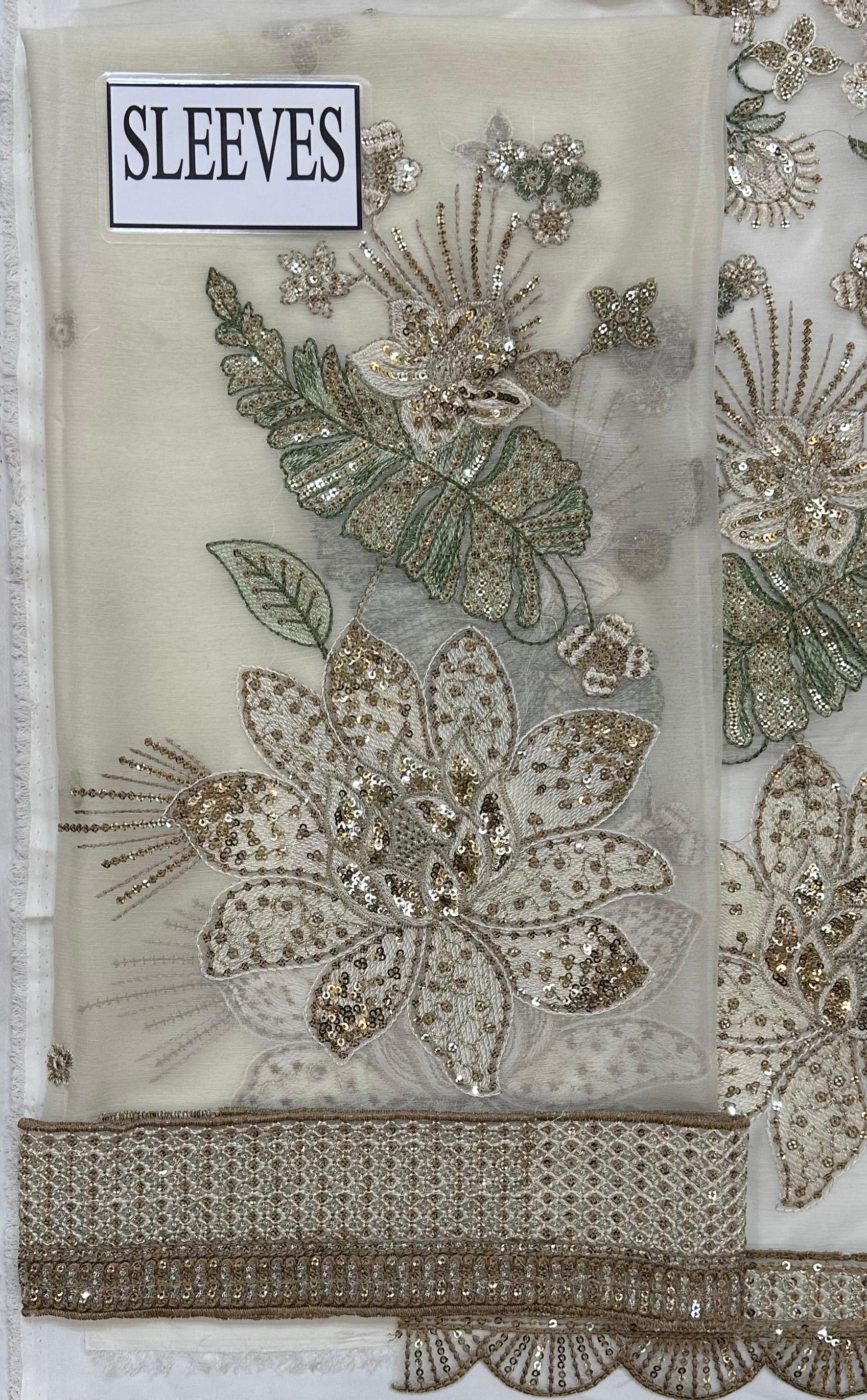 JAZMIN LUXURY EMBROIDERED CHIFFON - 3 PC UNSTITCHED