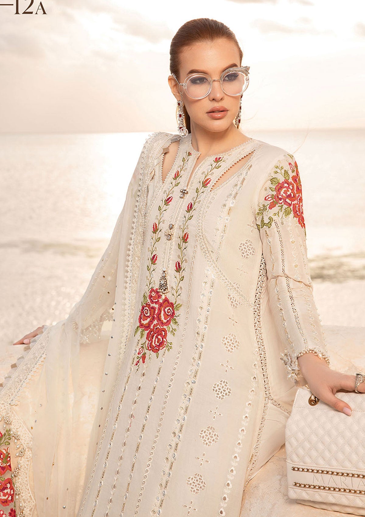 MARIA B PREMIUM EMBROIDERED COTTON - 3 PC UNSTITCHED