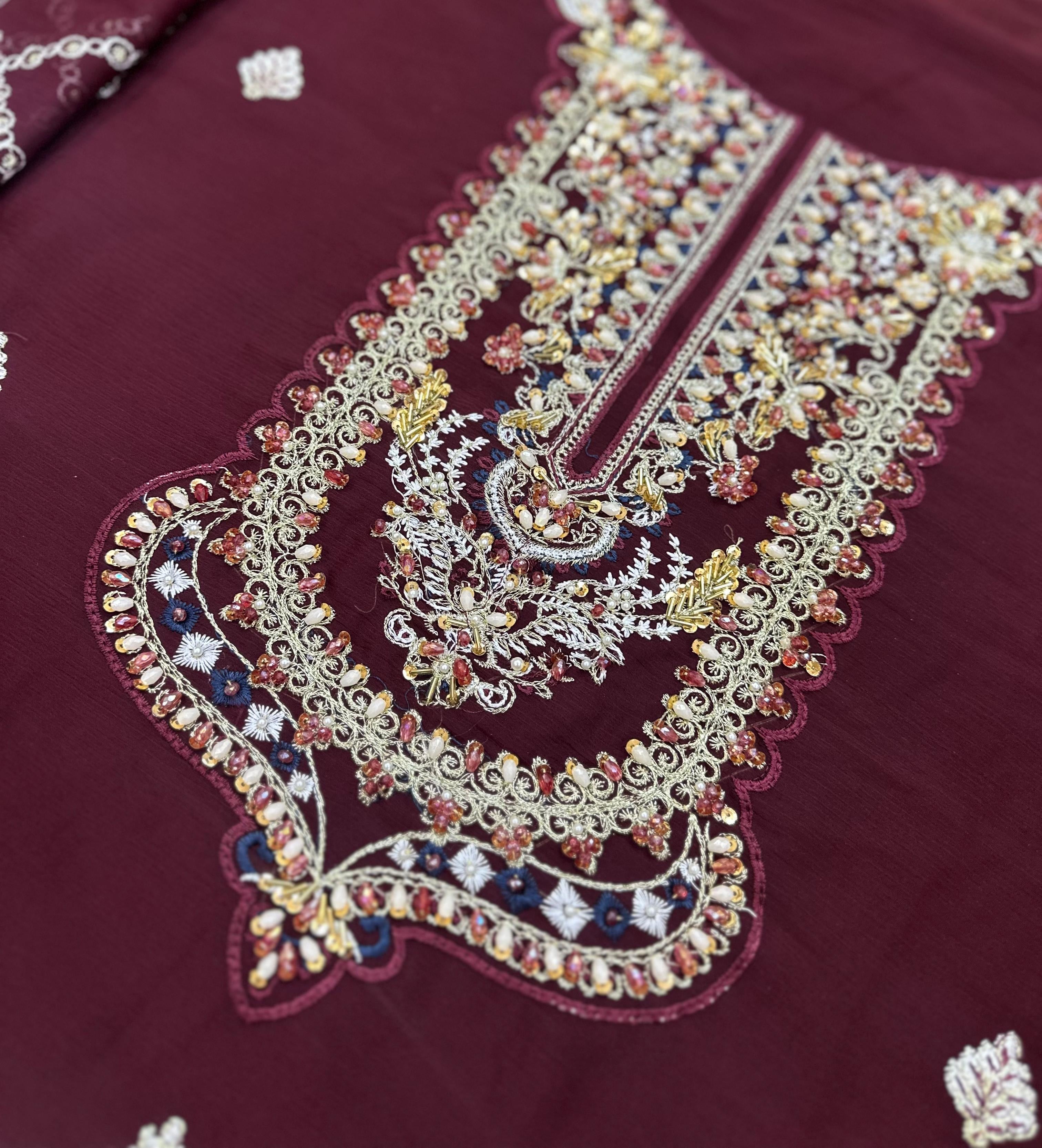RAMSHA LUXURY EMBROIDERED CHIFFON - 3 PC UNSTITCHED