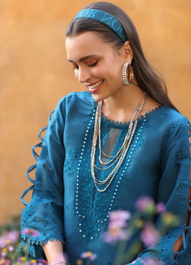 NOOR BY SADIA EMBROIDERED CHIKANKARI LAWN - 3 PC UNSTITCHED