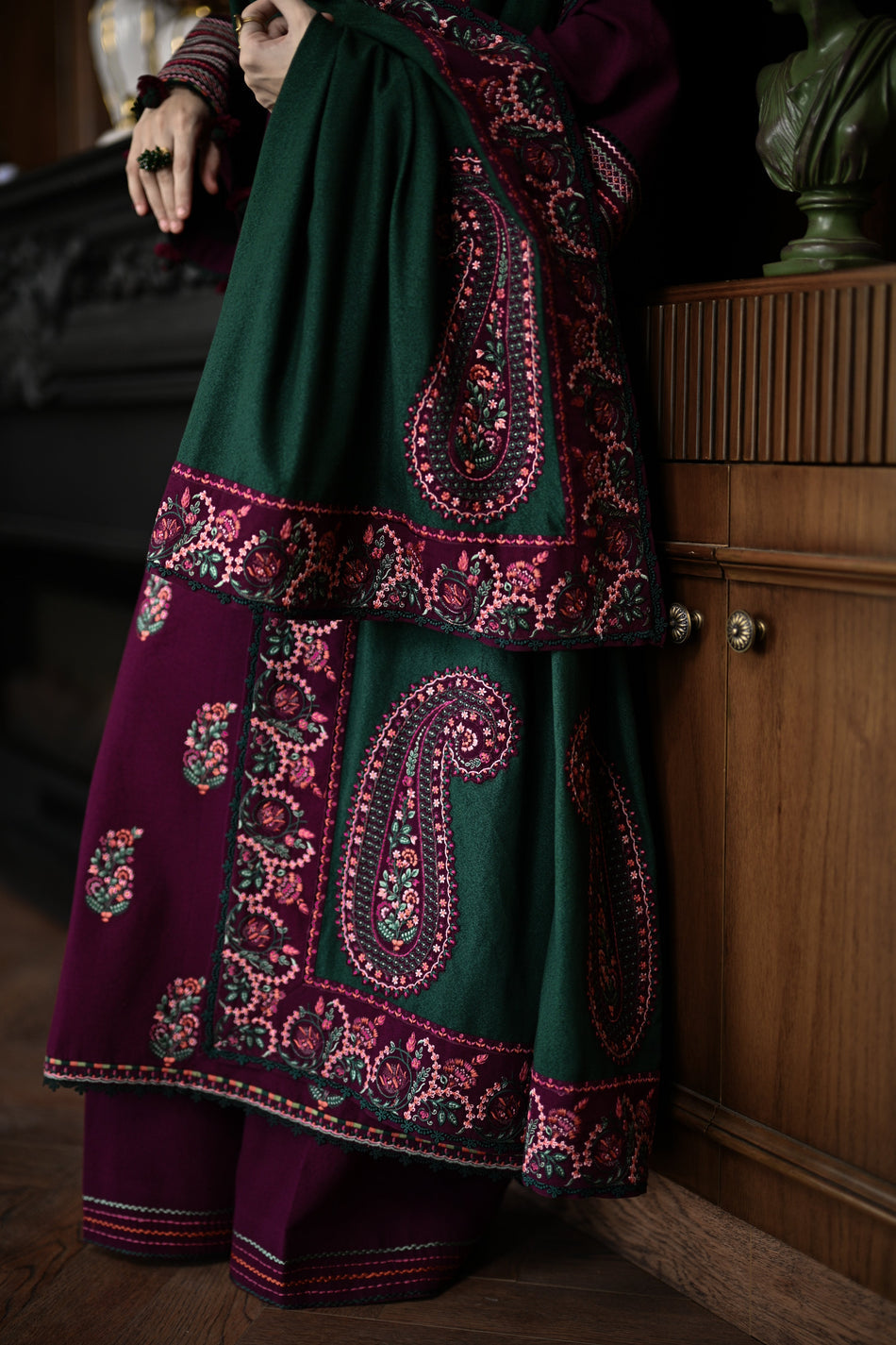 BATIK LUXURY EMBROIDERED COTTON - 3 PC UNSTITCHED