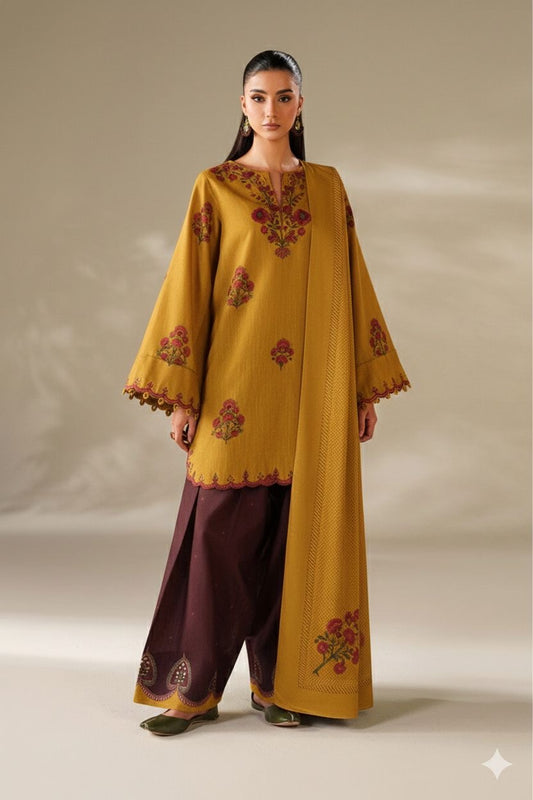 IZNIK DIGITAL PRINTED LAWN EMBROIDERED - 3 PC UNSTITCHED