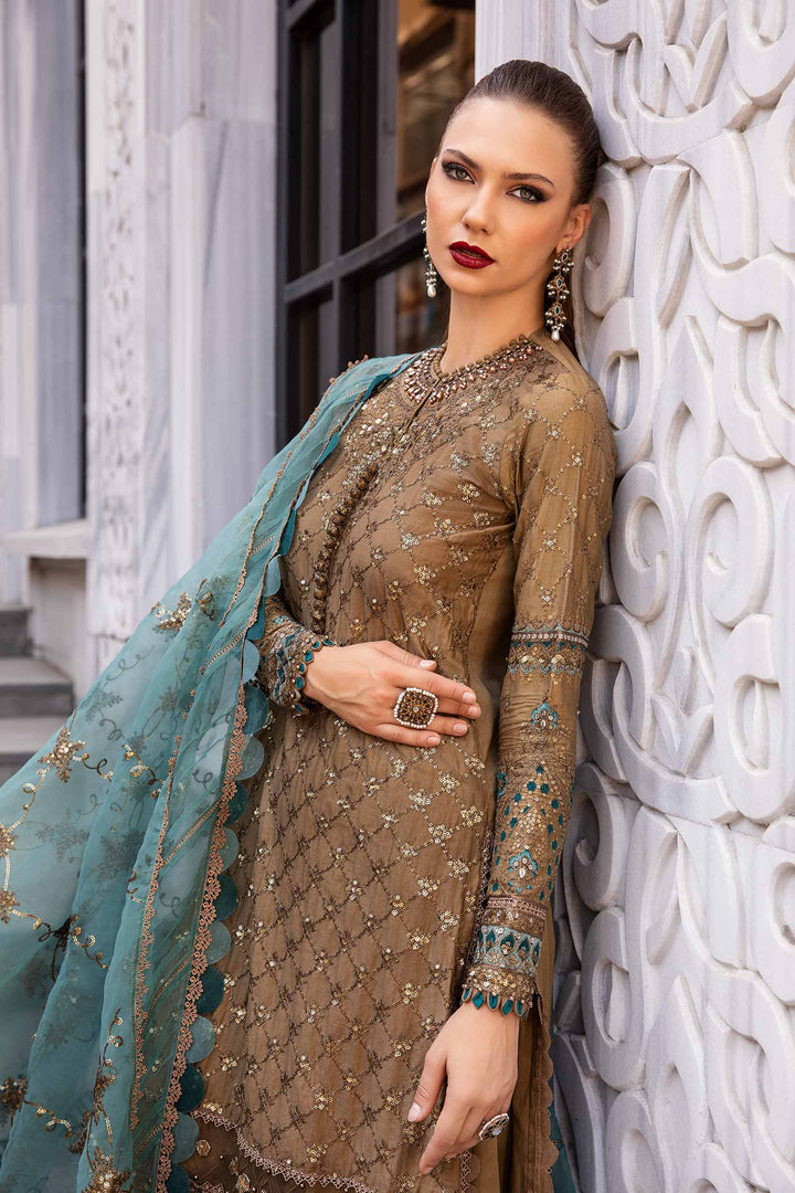 MARIA B LUXURY WEDDING EMBROIDERED RAW SILK - 3 PC UNSTITCHED