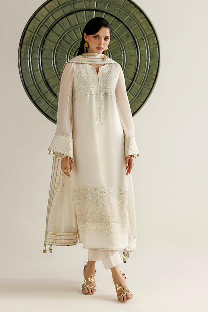 JAZMIN LUXURY EMBROIDERED CHIFFON DRESS - 3 PC UNSTITCHED