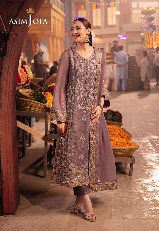 ASIM JOFA EMBROIDERED CHIFFON - 3 PC UNSTITCHED