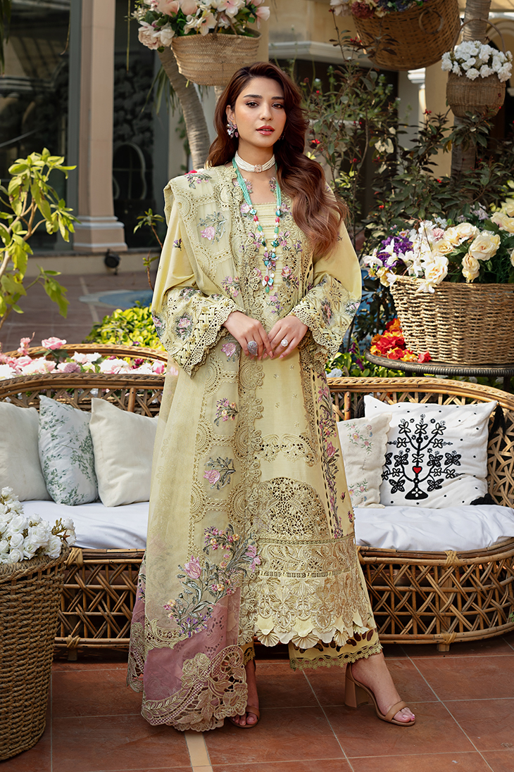 ELAF PREMIUM EMBROIDERED LAWN - 3 PC UNSTITCHED