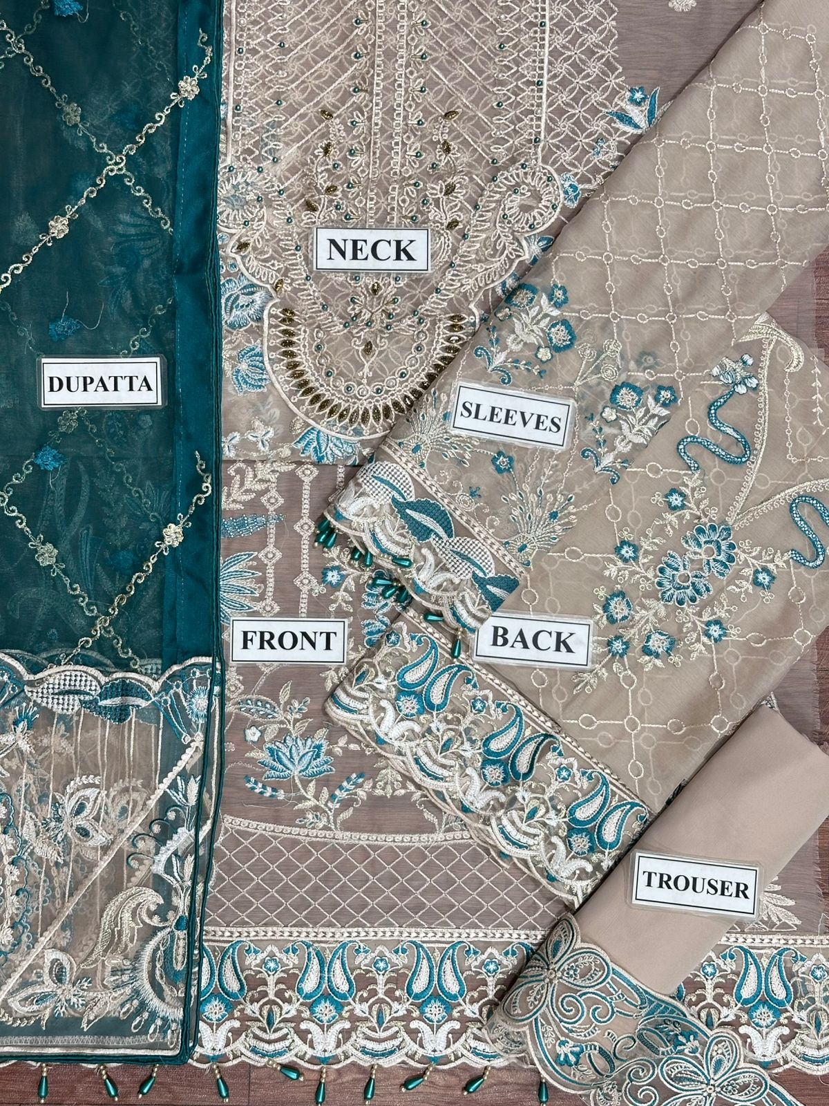 RAMSHA EMBROIDERED CHIFFON - 3 PC UNSTITCHED