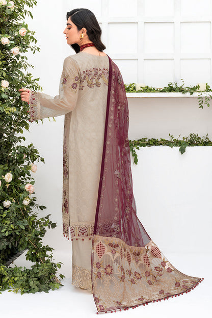 RAMSHA EMBROIDERED ORGANZA - 3 PC UNSTITCHED