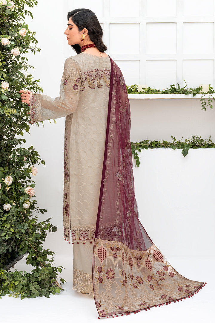 RAMSHA EMBROIDERED ORGANZA - 3 PC UNSTITCHED