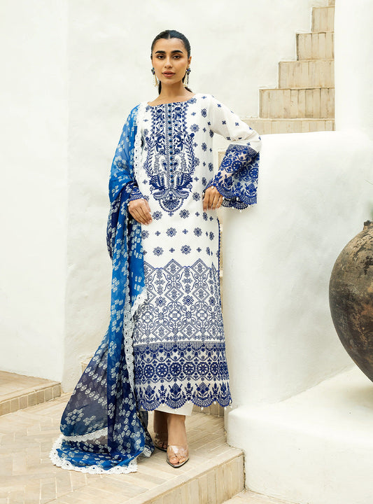 ZAINAB CHOTTANI EMBROIDERED CHIKANKARI LAWN - 3 PC UNSTITCHED