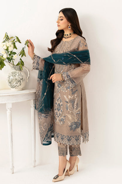 RAMSHA EMBROIDERED CHIFFON - 3 PC UNSTITCHED