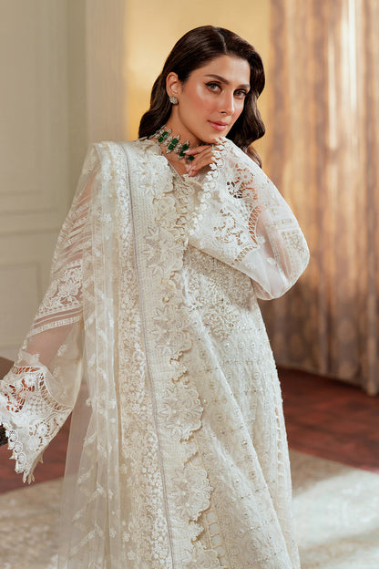 BAROQUE CHANTELLE LUXURY WEDDING PURE ORGANZA EMBROIDERED - 3 PC UNSTITCHED