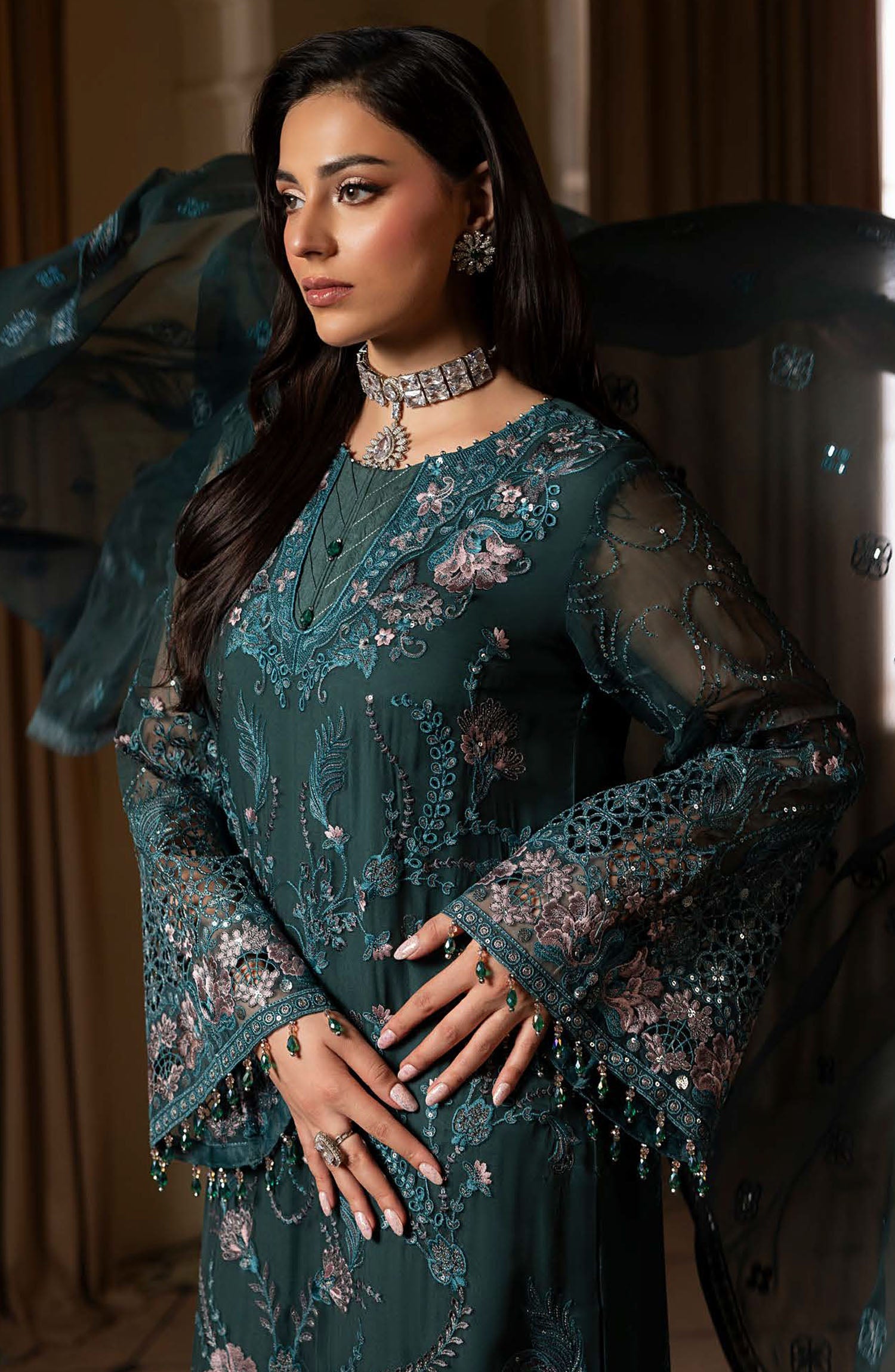 LAVISH LUXURY EMBROIDERED CHIFFON - 3 PC UNSTITCHED