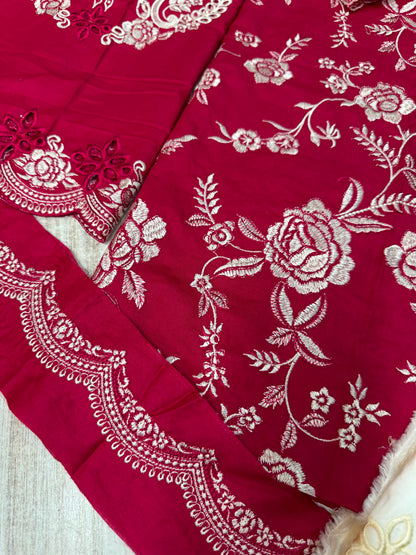 ZARA SHAHJAHAN EMBROIDERED LAWN - 3 PC UNSTITCHED