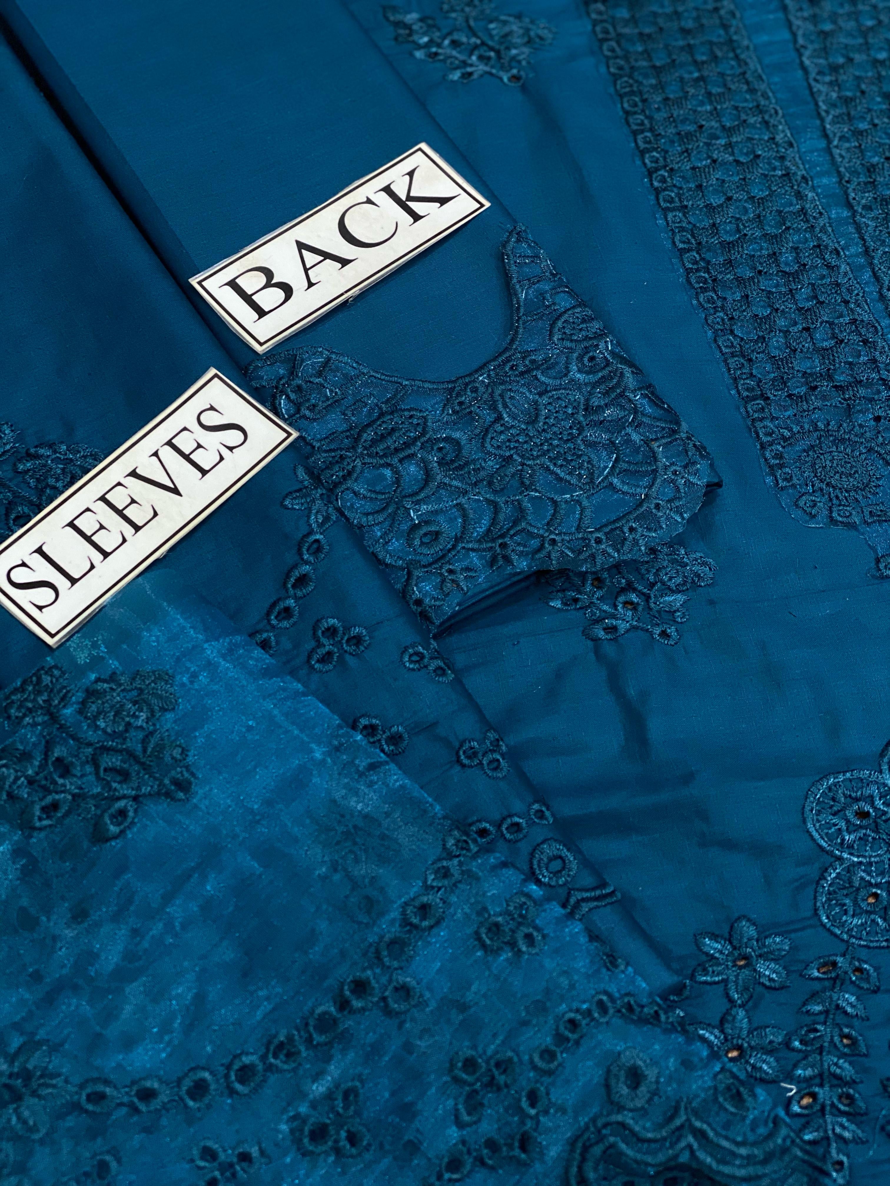 NOOR BY SADIA EMBROIDERED CHIKANKARI LAWN - 3 PC UNSTITCHED