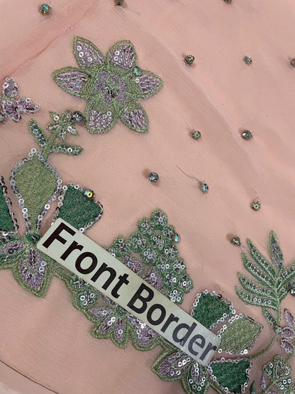 IZNIK EMBROIDERED CHIFFON - 3 PC UNSTITCHED