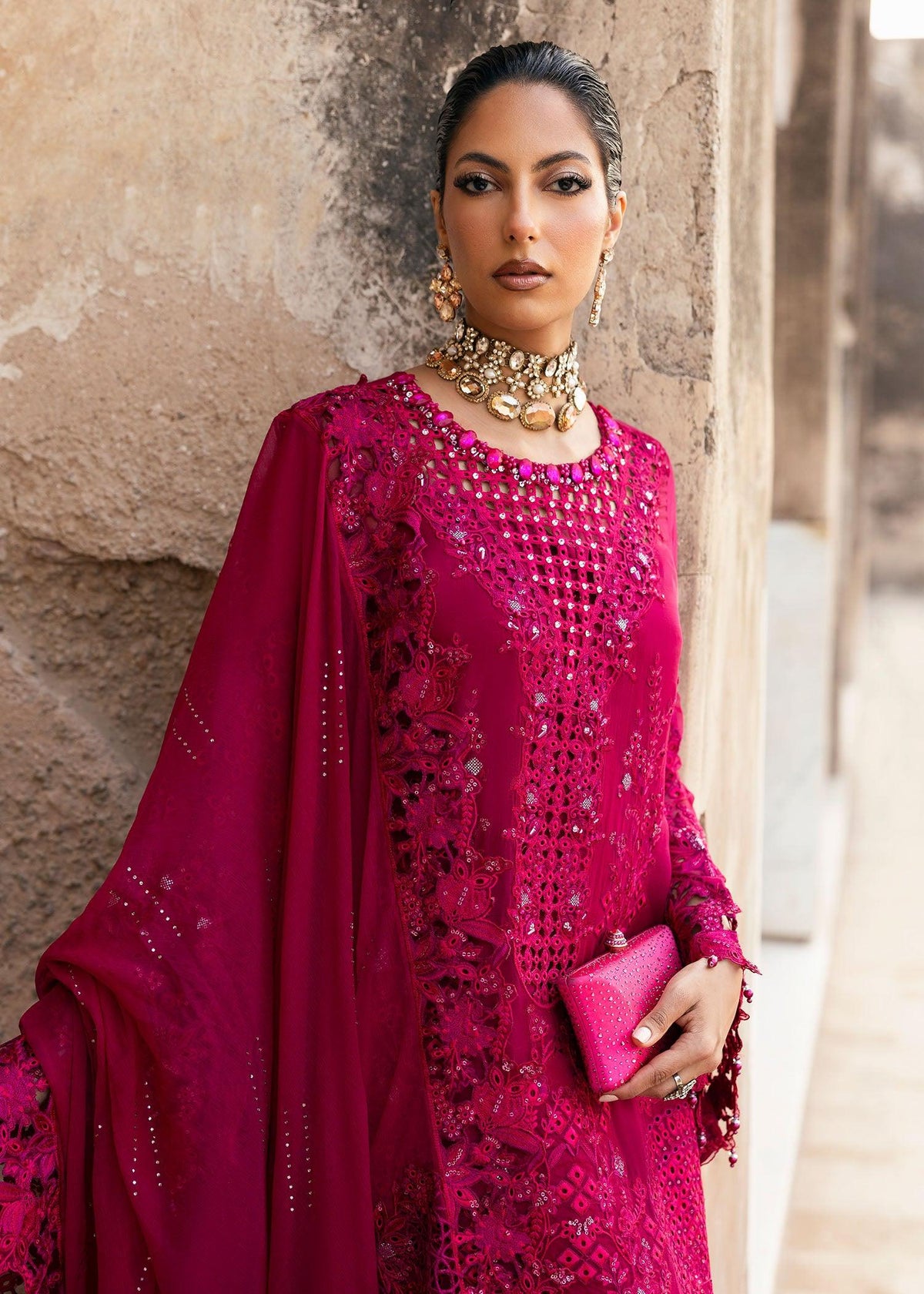 SARDINIA LUXURY EMBROIDERED CHIFFON - 3 PC UNSTITCHED