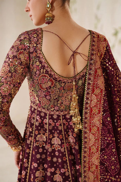 BAROQUE LUXURY EMBROIDERED WEDDING CHIFFON MAXI - 3 PC UNSTITCHED
